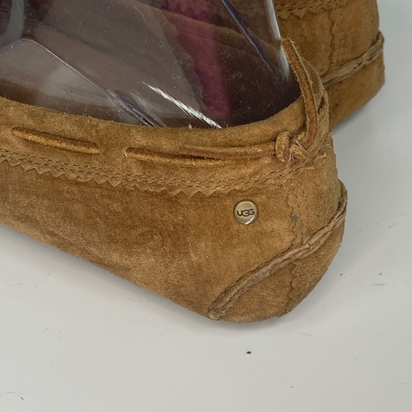 UGG Suede Moccasin Loafers Women’s Size 10 Brown Slip-On Comfort Shoes - Picture 6 of 11
